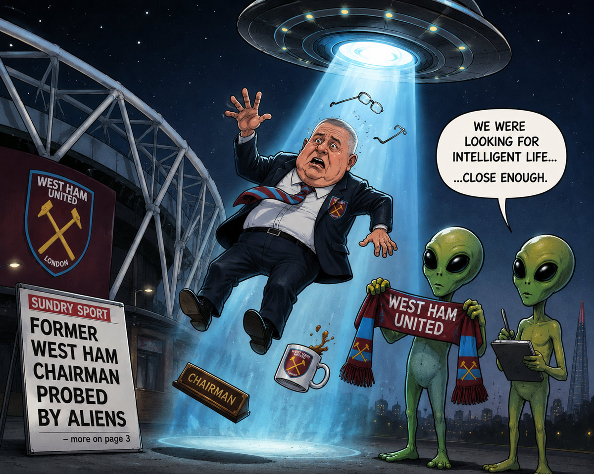 Sundry Sport Exclusive: Former West Ham Chairman Probed By&nbsp;Aliens